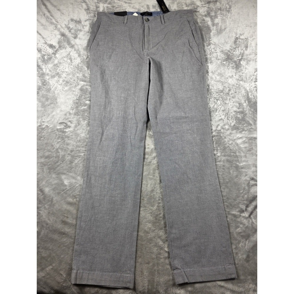 Banana Republic Slim Fit Pants Mens 35x32 Grey Cotton Stretch Chinos NWT